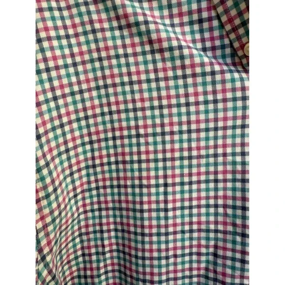 Johnnie O Prep Performance Long Sleeve Gingham Button Down Shirt Mens Size Large - Picture 4 of 6